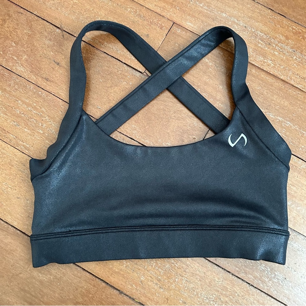 TLF Arctic Sports Bra and High Waisted Legging Set Shine Black - Picture 3 of 15